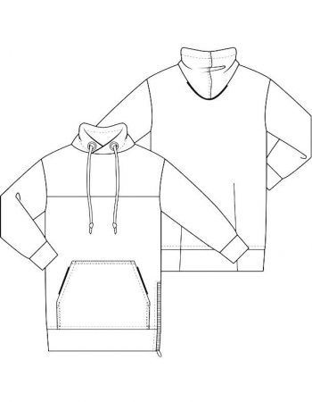 Descarga Vestido tipo sudadera patrón gratis PDF
