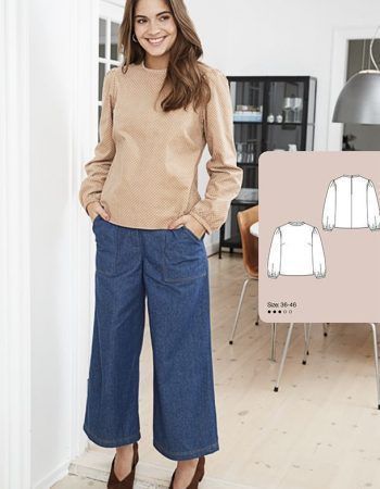 patrón Blusa manga fruncida