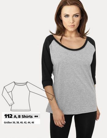 Camiseta manga larga raglán patrón gratis