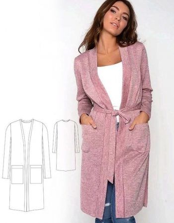 Cárdigan mujer chaqueta de punto patrón gratis