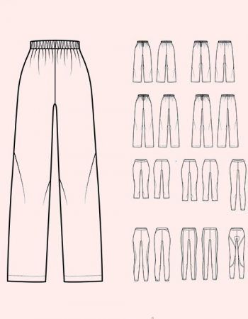 dibujo técnico vector descargable Pantalones sport
