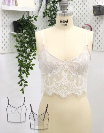 Patrón bralette de encaje para coser