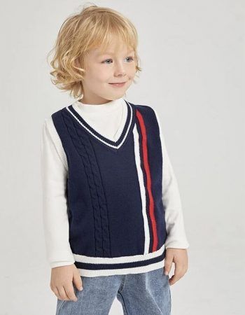 Patrón chaleco infantil de punto