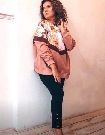 Sudadera mujer ancha de colores patrón gratis