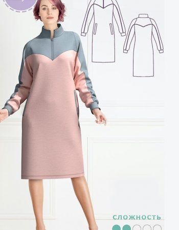 patrón gratis vestido de punto tipo sudadera