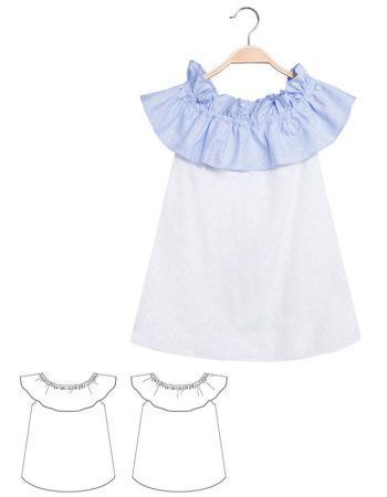 patrón Vestido fácil niña