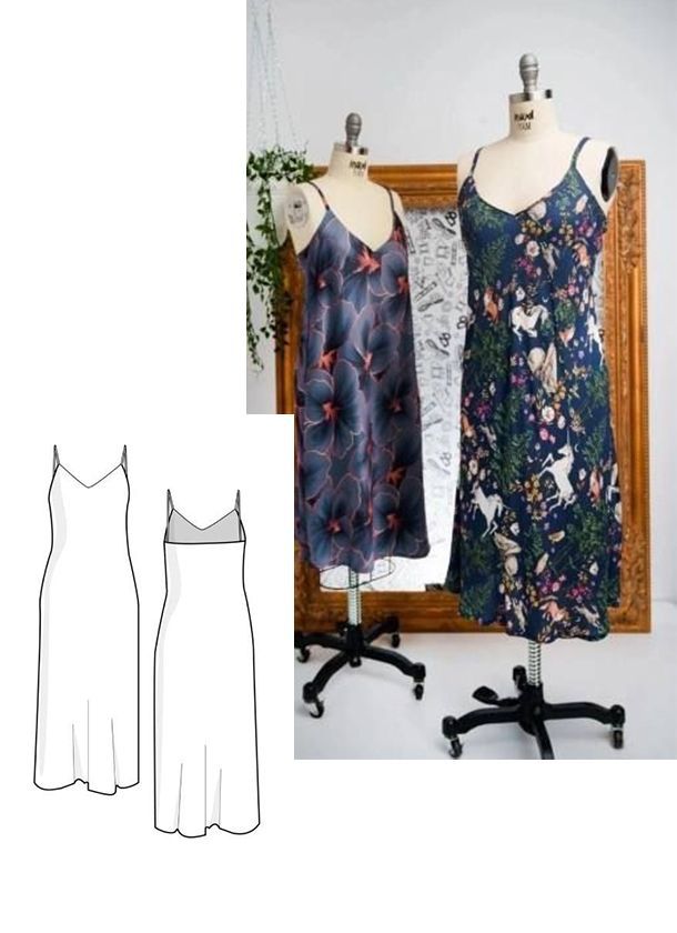 Vestido tirantes fácil patrón gratis Vestido tirantes fácil