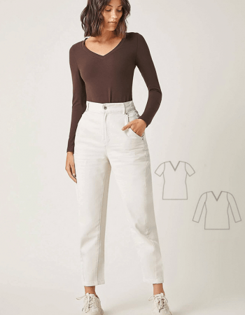 Patrón camiseta básica entallada mujer