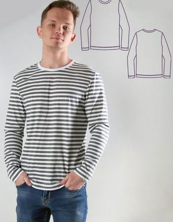 patrón camiseta básica de hombre