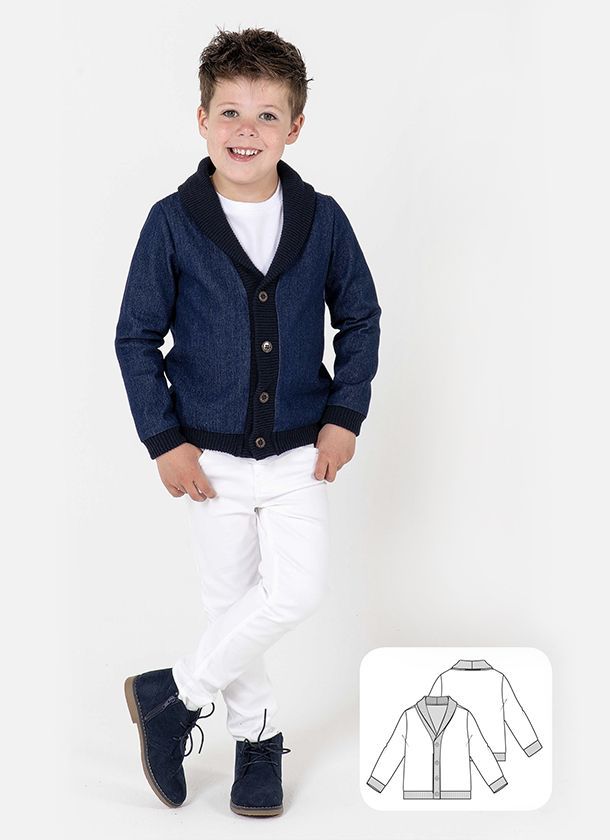 Patrón cárdigan infantil Patrón cárdigan infantil de punto para niños y niñas