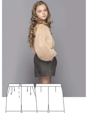 Patrón pantalón corto para niña
