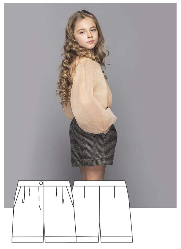 Patrón pantalón corto para niña Patrón pantalón corto para niña