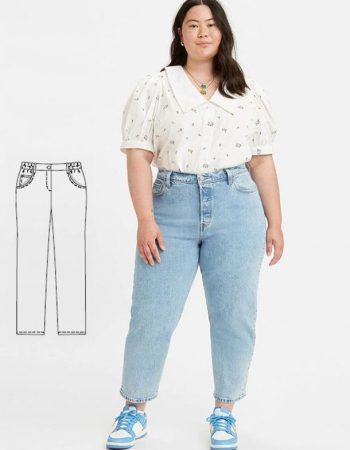 Patrón pantalón denim tallas grandes