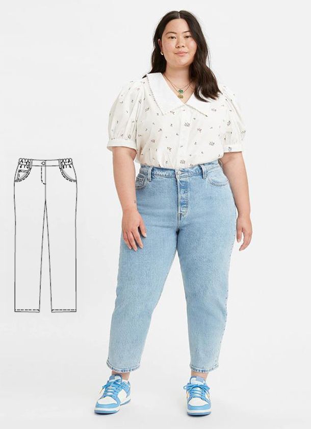 Patrón pantalón denim Patrón pantalón denim tallas grandes