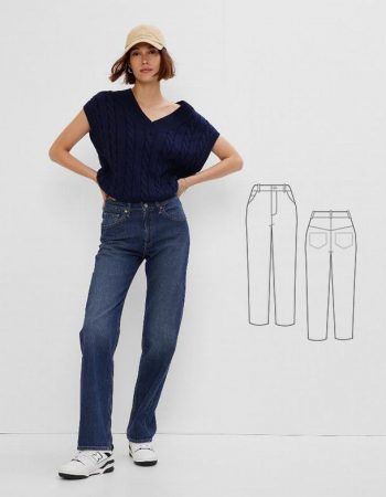 Patrón pantalón vaquero jeans mujer