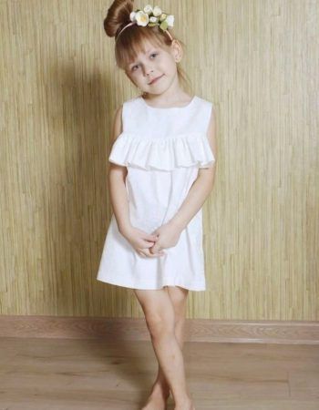 Patrón vestido con volante para niña fácil de coser