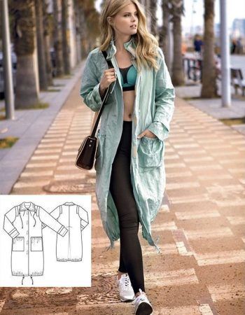 Patrón parka cortavientos mujer gratis para coser