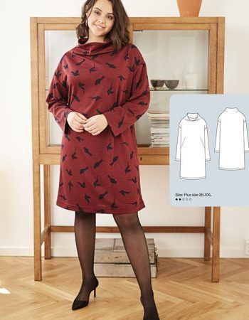 Patrón gratis vestido de punto talla grande