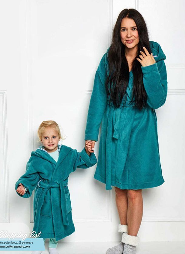 Bata para niños y adultos patrón gratis Bata para niños y adultos