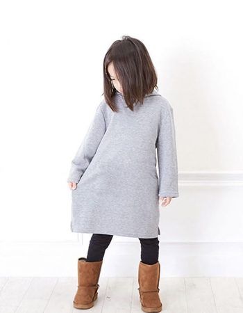 Patrón de costura jersey largo infantil unisex