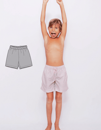 Patrón pantalón corto bañador gratis coser