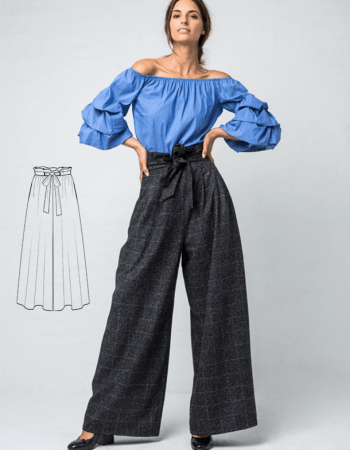 Patrón pantalón palazzo gratis para coser