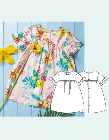 Patrón vestido para bebe coser fácil