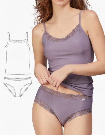 Patrón PDF gratis Bragas y camiseta tirantes mujer