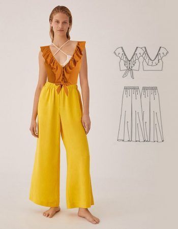 Patrón conjunto top y pantalón PDF gratis
