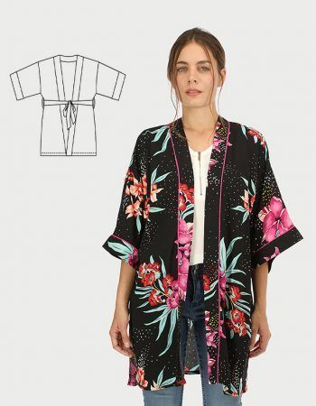 Patrón gratis Kimono para mujer de costura
