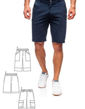 Patrón gratis PDF pantalón corto hombre