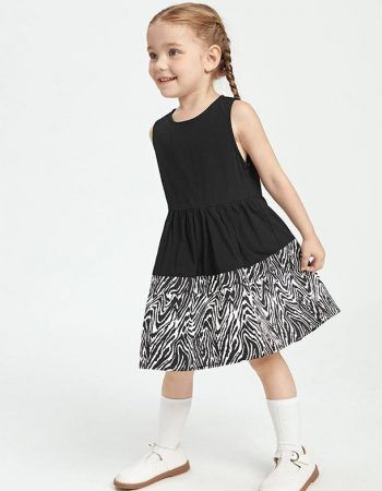 Patrón PDF gratis vestido para niña con falda fruncida