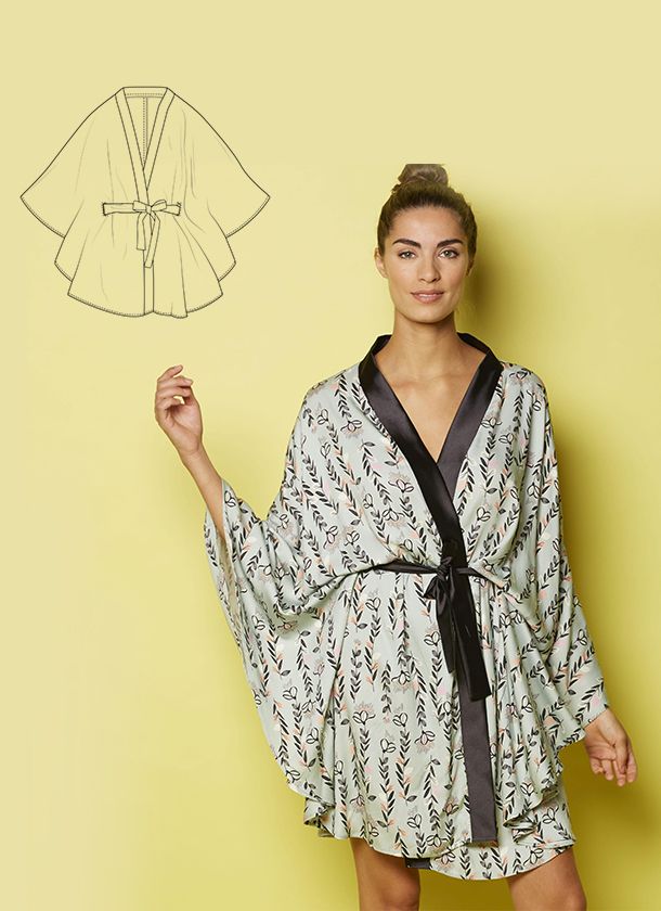 Patrón bata Patrón bata kimono en pdf gratis