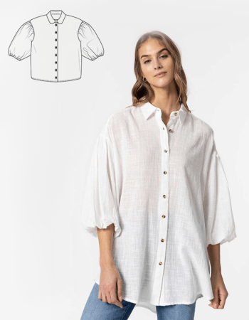 Patrón blusa manga abullonada gratis