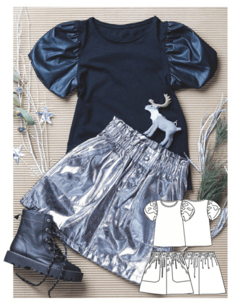 Conjunto falda y top niña patrón gratis en PDF