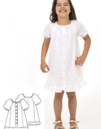 Patrón gratis vestido encaje para niña