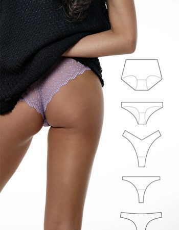 Patrones pack braguitas en pdf para coser gratis