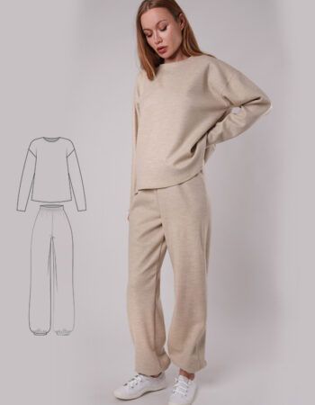 Conjunto chándal patrones gratis PDF, PANTALÓN Y SUDADERA