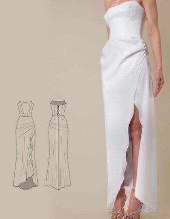 patrón vestido de novia gratis en PDF