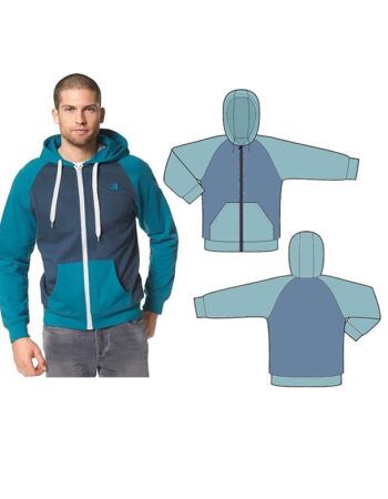 Sudadera hombre con capucha patrón gratis PDF