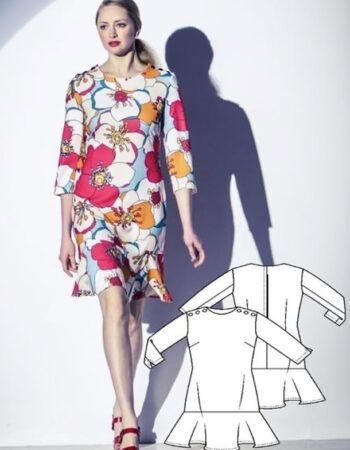 Patrón vestido silueta con volante gratis PDF