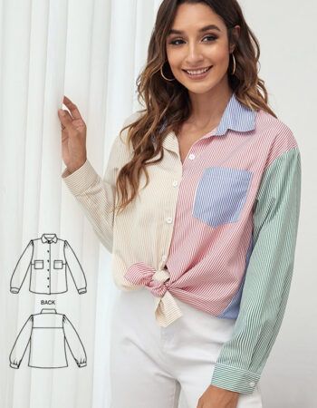Patrón gratis camisa tricolor PDF