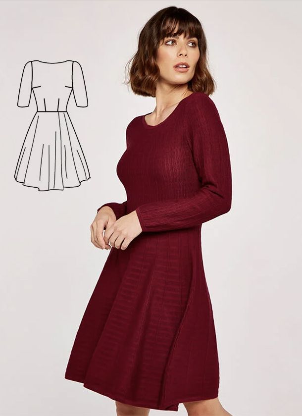 Vestido Skater Dress Patrón vestido Skater Dress gratis en pdf