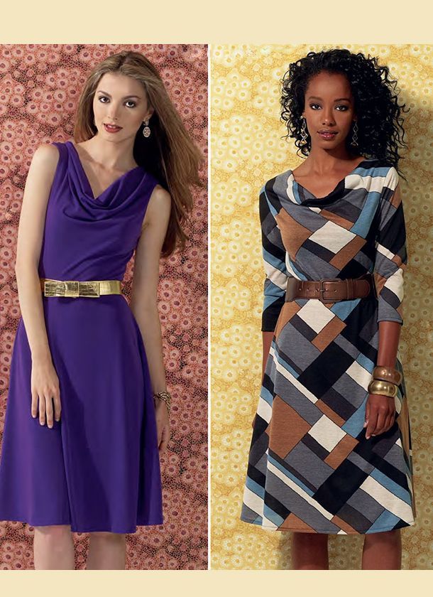 Vestido con escote drapeado Vestido con escote drapeado patrón gratis PDF