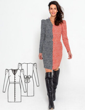 patrón vestido dos colores gratis PDF