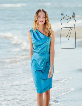 patrón vestido drapeado gratis PDF