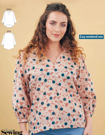 patrón blusa con manga abullonada PDF gratis