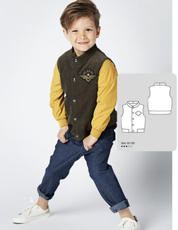 Patrón chaleco estilo bomber gratis en PDF