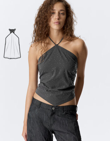 Patrón top con escote halter gratis en PDF