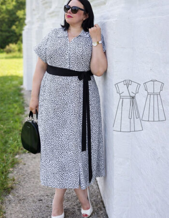 Vestido con cinturón patrón gratis en PDF